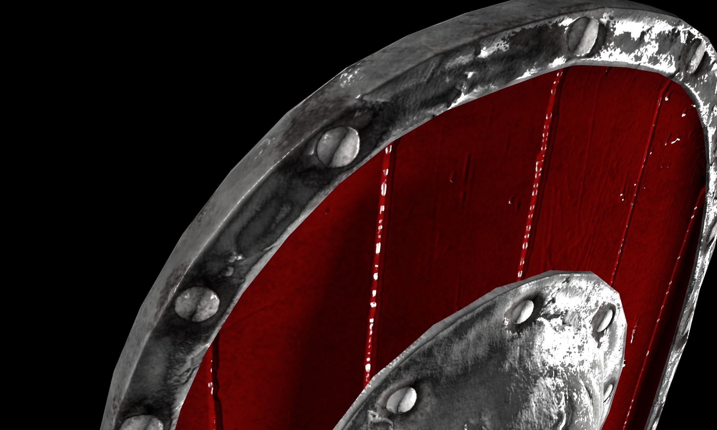 Rus Shield Low-poly 3D model_12