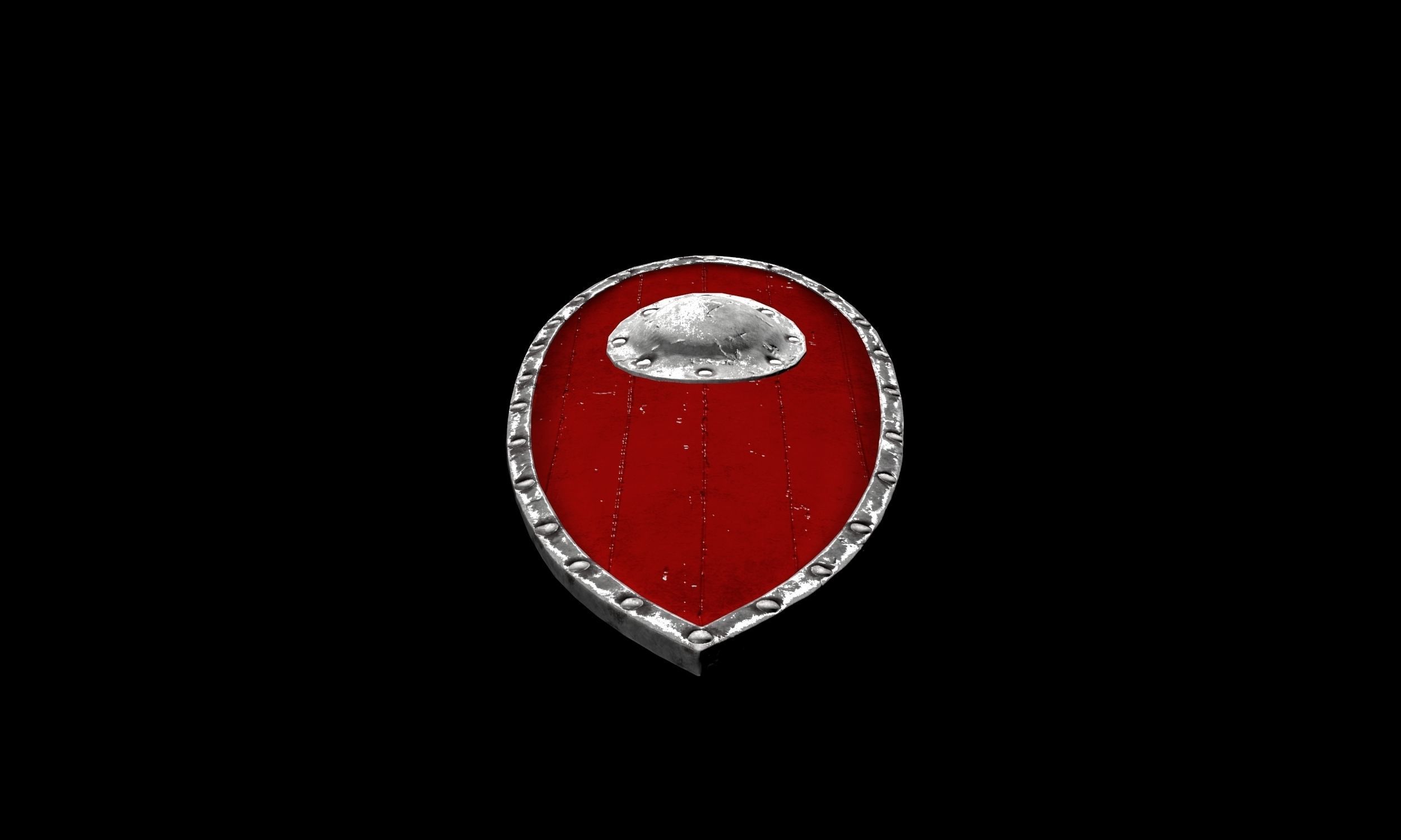 Rus Shield Low-poly 3D model_7