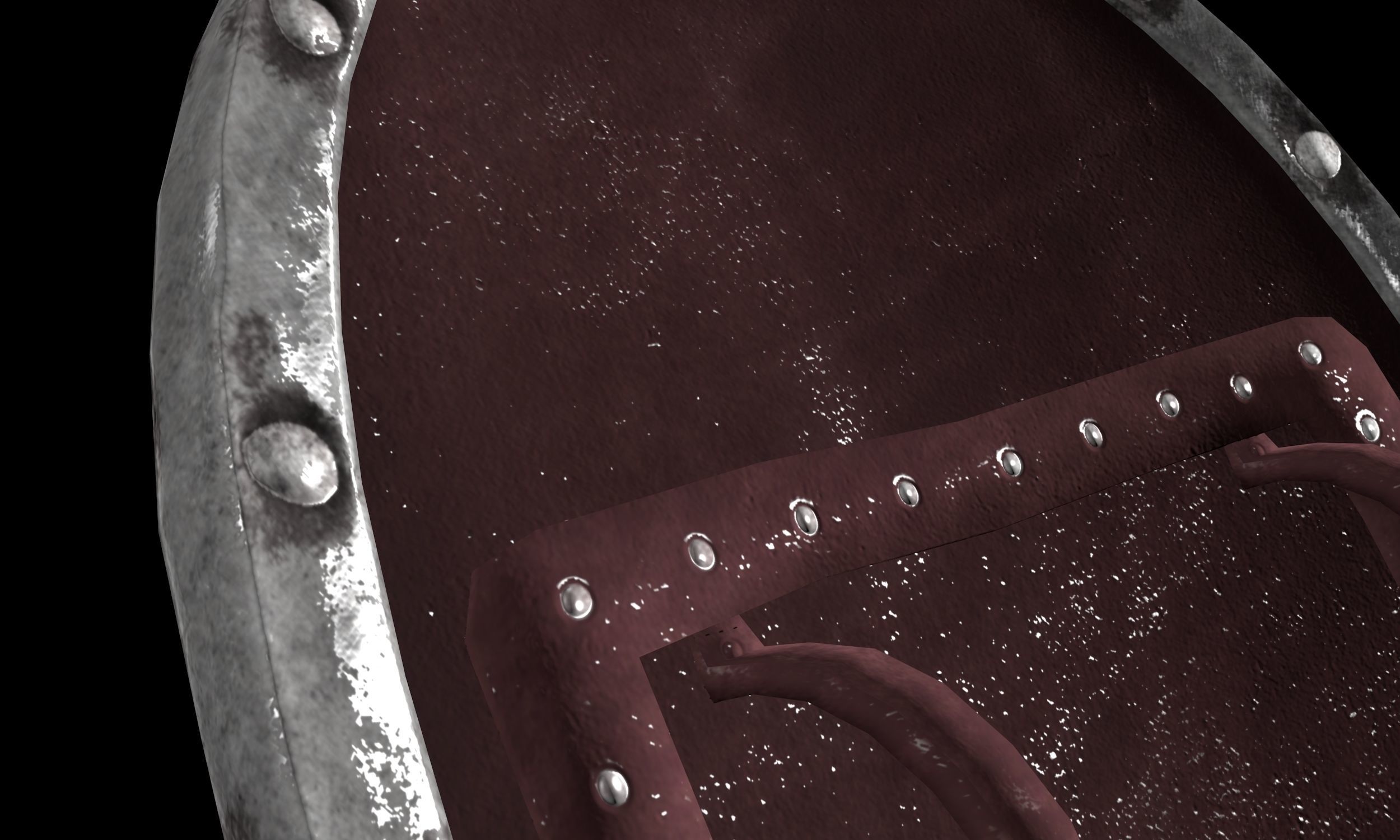 Rus Shield Low-poly 3D model_13