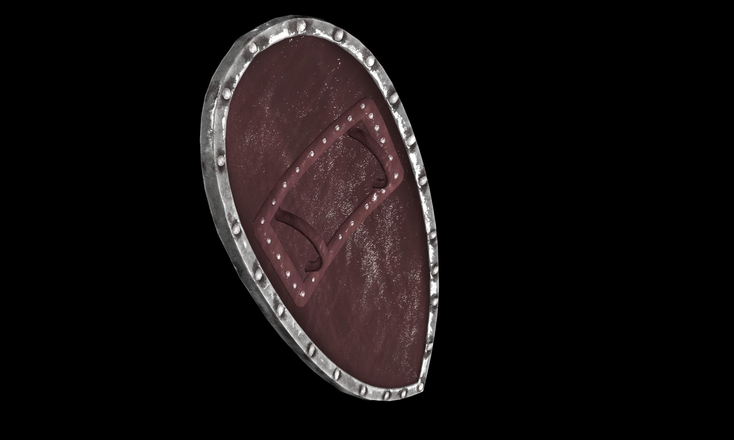 Rus Shield Low-poly 3D model_10