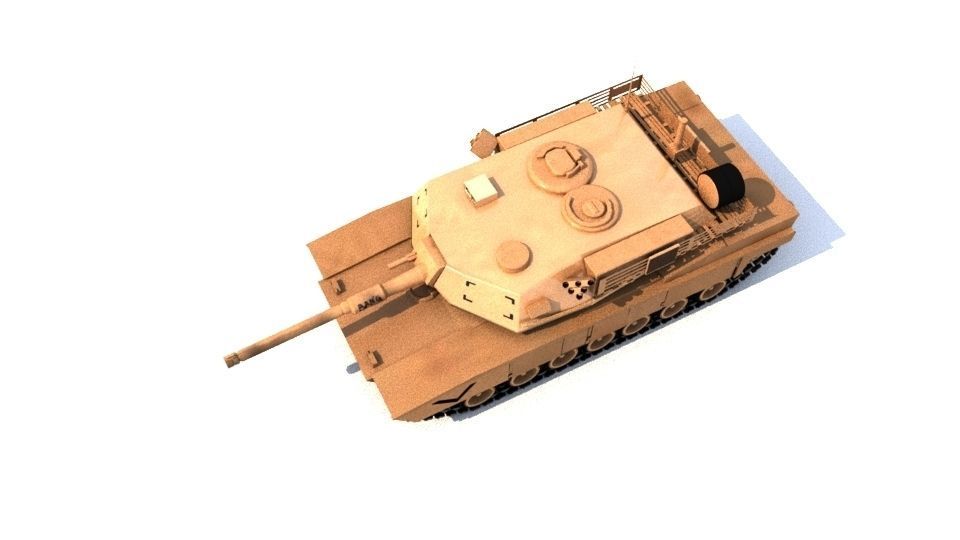 m1 abram tank 3D model_1
