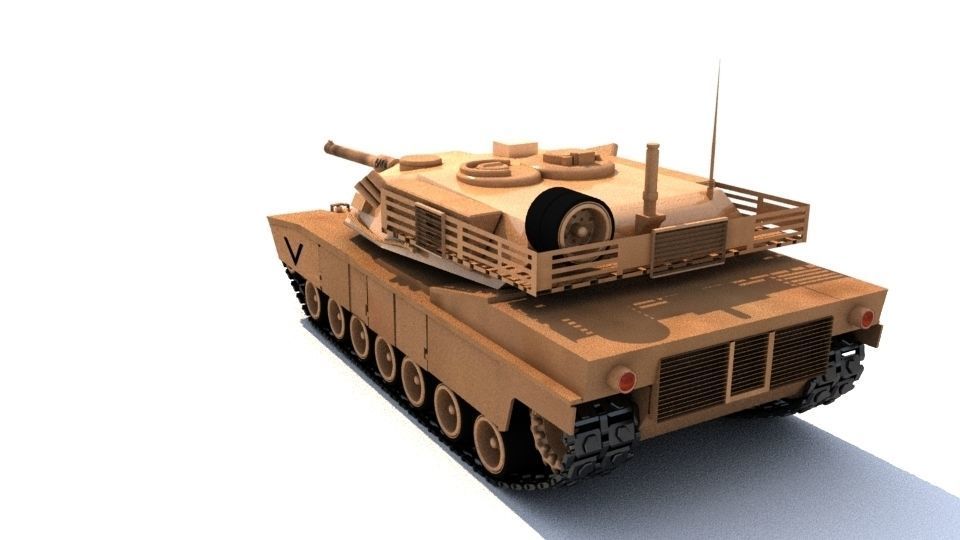 m1 abram tank 3D model_6