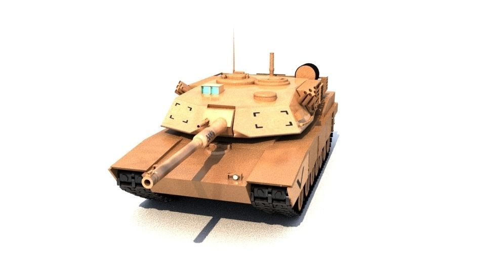 m1 abram tank 3D model_2