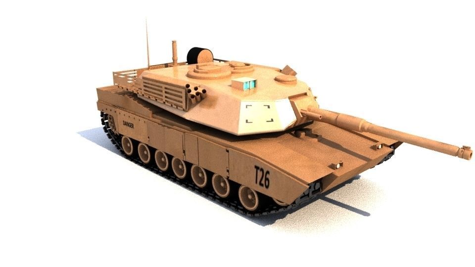 m1 abram tank 3D model_3
