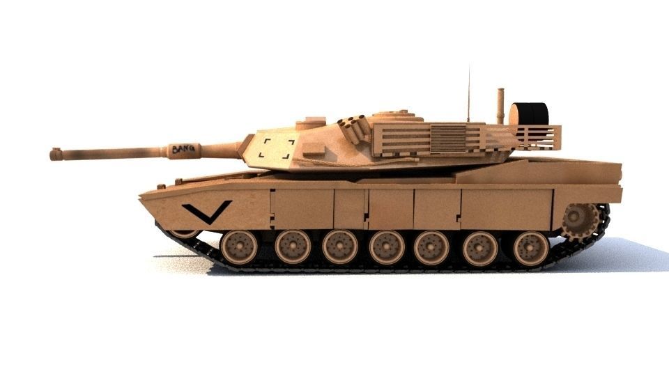 m1 abram tank 3D model_4