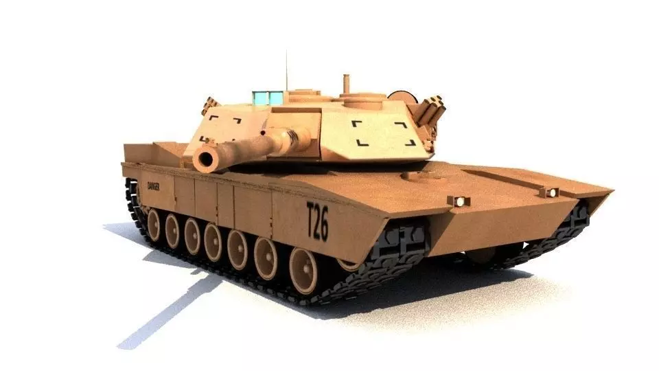 m1 abram tank 3D model_0
