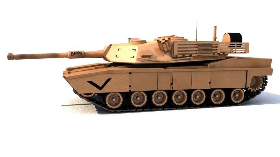 m1 abram tank 3D model_5