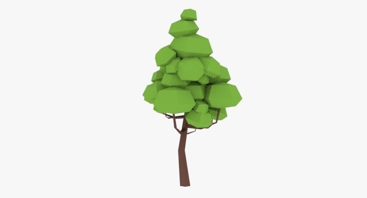 LowPoly Trees Pack 02 Low-poly 3D model_18