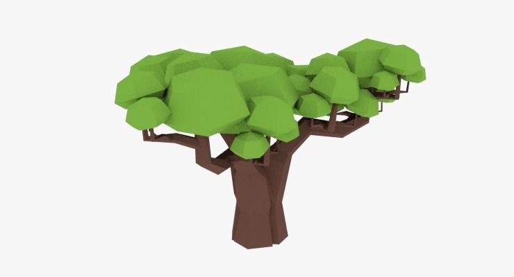 LowPoly Trees Pack 02 Low-poly 3D model_1