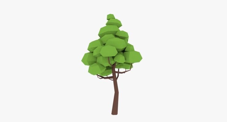 LowPoly Trees Pack 02 Low-poly 3D model_17
