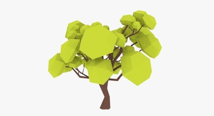 LowPoly Trees Pack 02 Low-poly 3D model_9