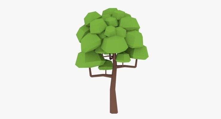LowPoly Trees Pack 02 Low-poly 3D model_34