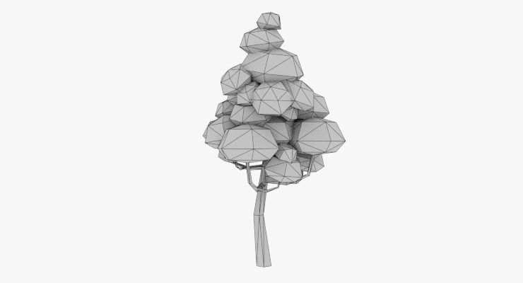 LowPoly Trees Pack 02 Low-poly 3D model_20