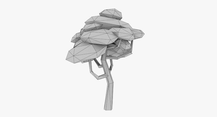LowPoly Trees Pack 02 Low-poly 3D model_16