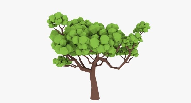 LowPoly Trees Pack 02 Low-poly 3D model_5