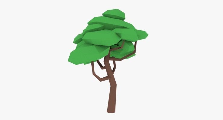 LowPoly Trees Pack 02 Low-poly 3D model_14