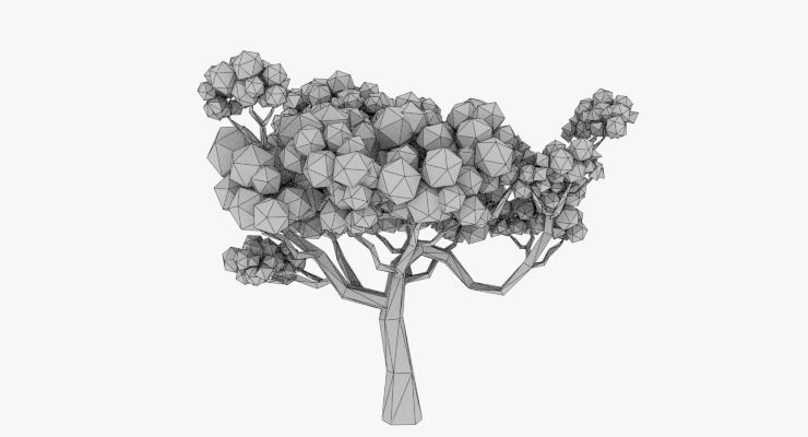 LowPoly Trees Pack 02 Low-poly 3D model_7