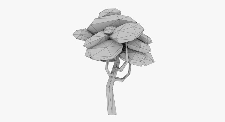 LowPoly Trees Pack 02 Low-poly 3D model_15
