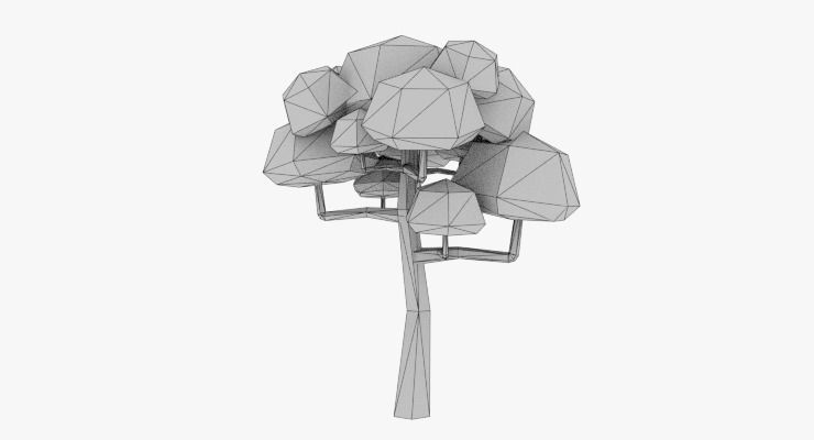 LowPoly Trees Pack 02 Low-poly 3D model_28