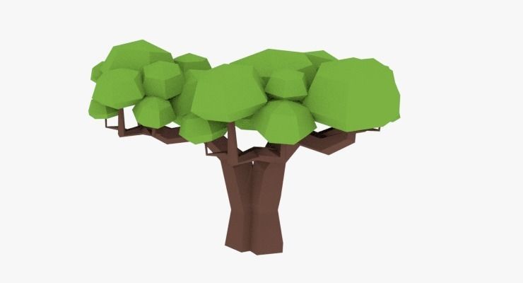 LowPoly Trees Pack 02 Low-poly 3D model_2