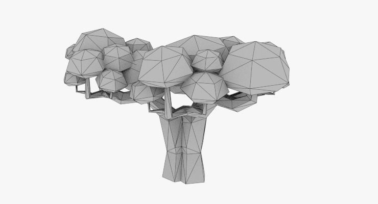 LowPoly Trees Pack 02 Low-poly 3D model_3