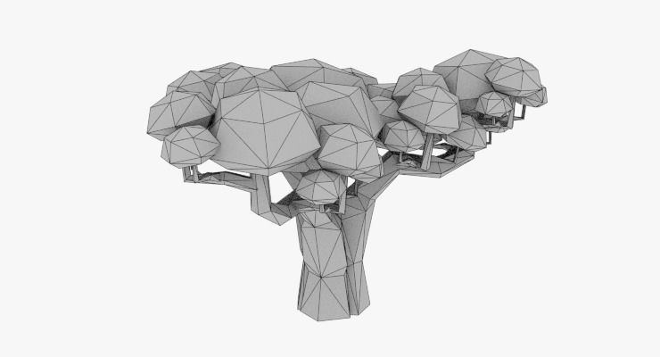 LowPoly Trees Pack 02 Low-poly 3D model_4
