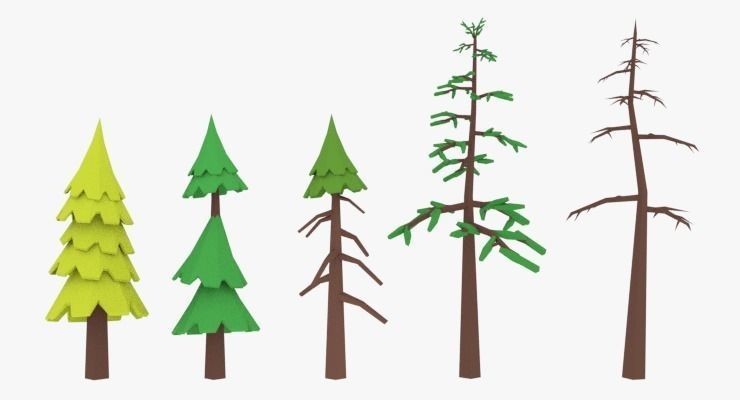 LowPoly Trees Pack 02 Low-poly 3D model_38
