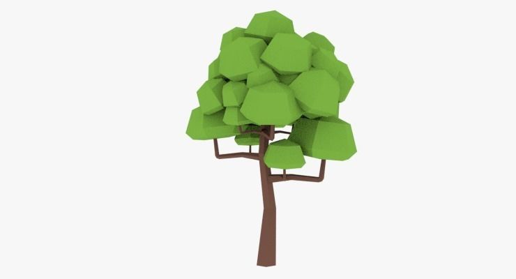 LowPoly Trees Pack 02 Low-poly 3D model_33