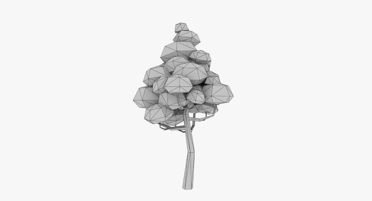 LowPoly Trees Pack 02 Low-poly 3D model_19