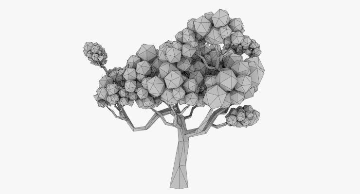 LowPoly Trees Pack 02 Low-poly 3D model_8