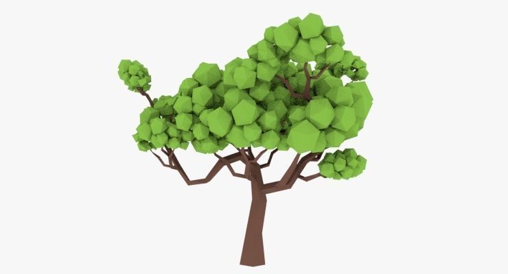 LowPoly Trees Pack 02 Low-poly 3D model_6