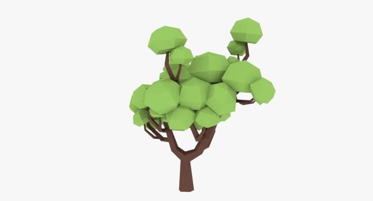 LowPoly Trees Pack 02 Low-poly 3D model_29