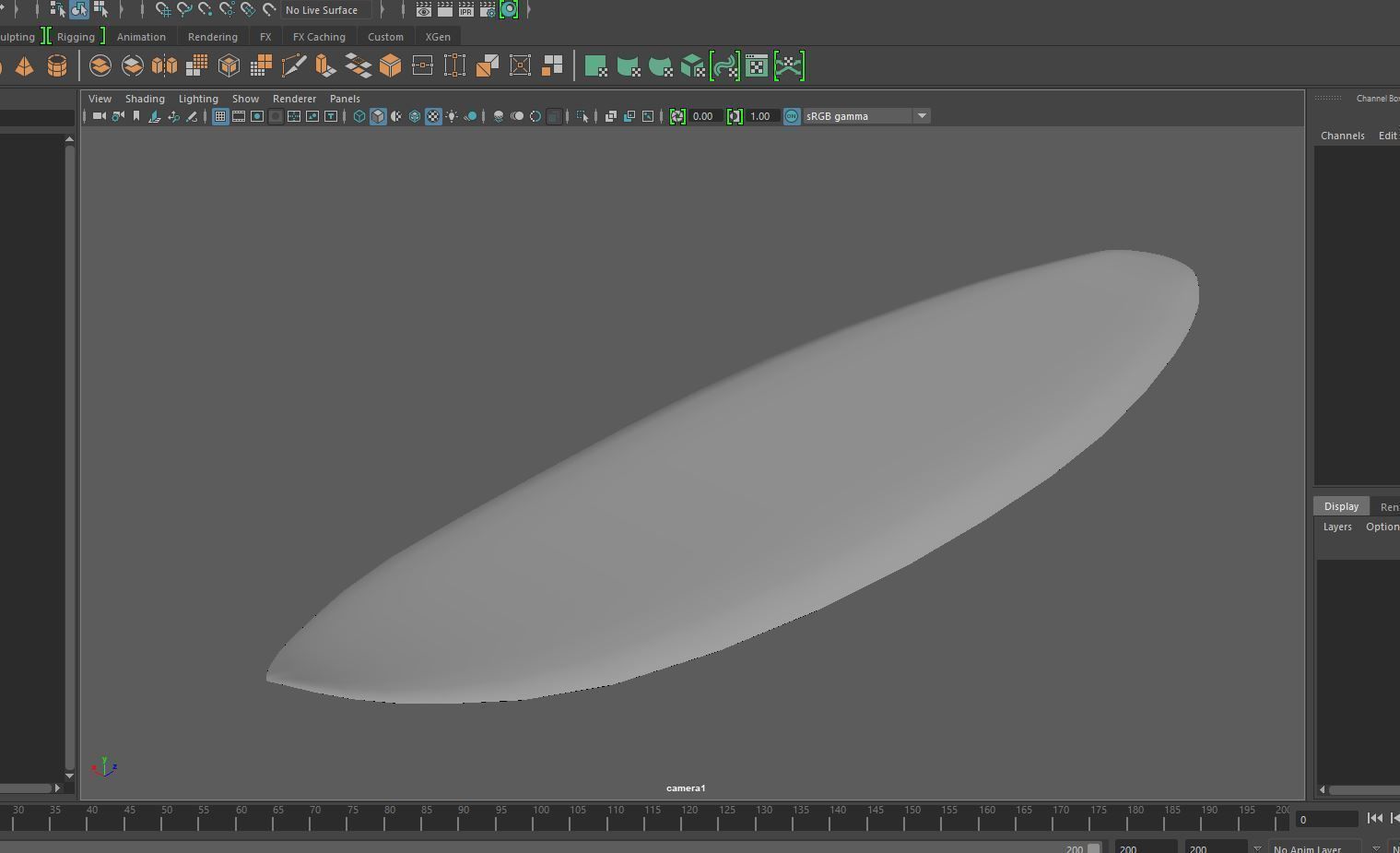 Surf Board Low-poly 3D model_5
