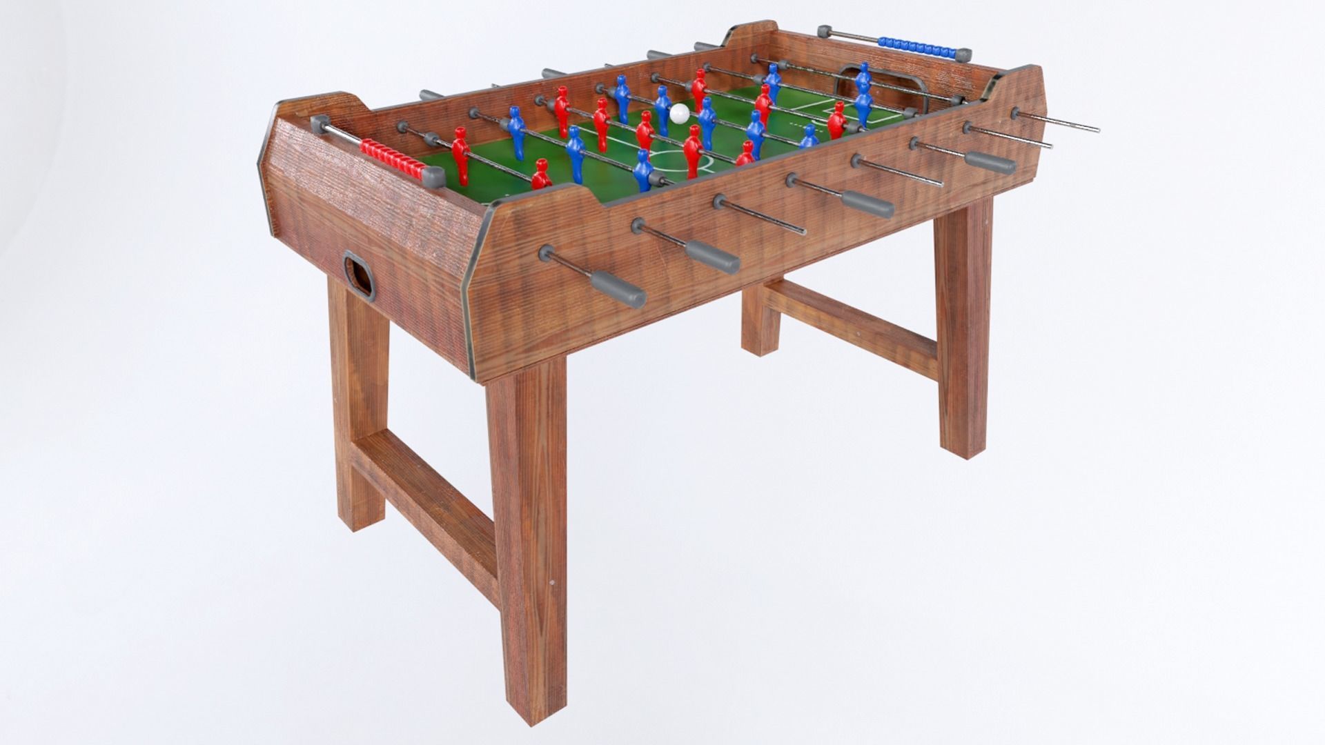 Low Poly PBR Foosball Table Low-poly 3D model_3