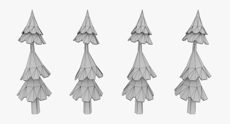 LowPoly Trees Pack 03 Low-poly 3D model_2