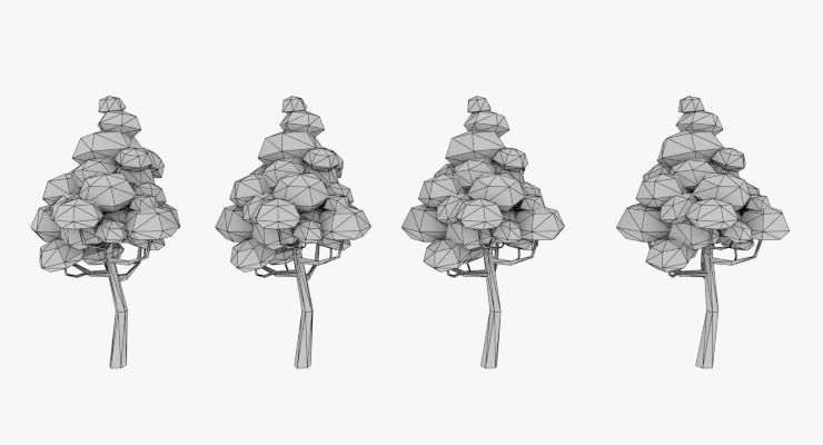 LowPoly Trees Pack 03 Low-poly 3D model_9