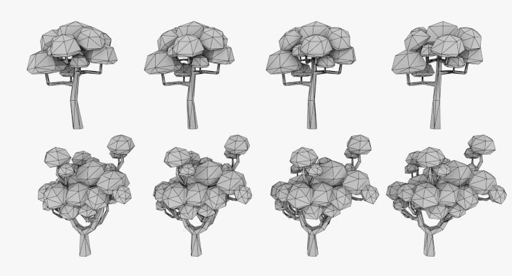 LowPoly Trees Pack 03 Low-poly 3D model_11