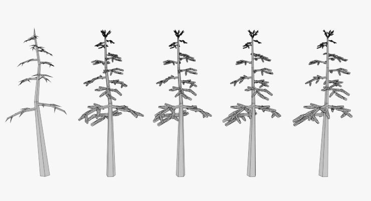 LowPoly Trees Pack 03 Low-poly 3D model_8