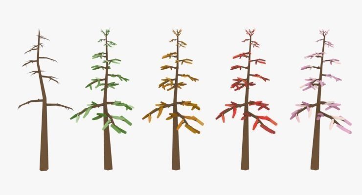 LowPoly Trees Pack 03 Low-poly 3D model_24