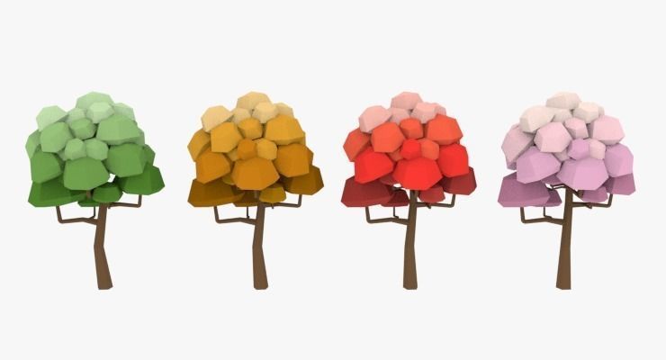 LowPoly Trees Pack 03 Low-poly 3D model_27