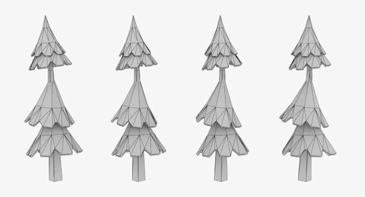 LowPoly Trees Pack 03 Low-poly 3D model_22