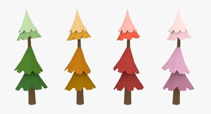 LowPoly Trees Pack 03 Low-poly 3D model_40