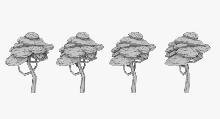 LowPoly Trees Pack 03 Low-poly 3D model_10