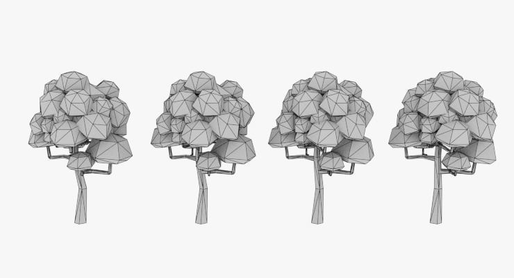 LowPoly Trees Pack 03 Low-poly 3D model_31