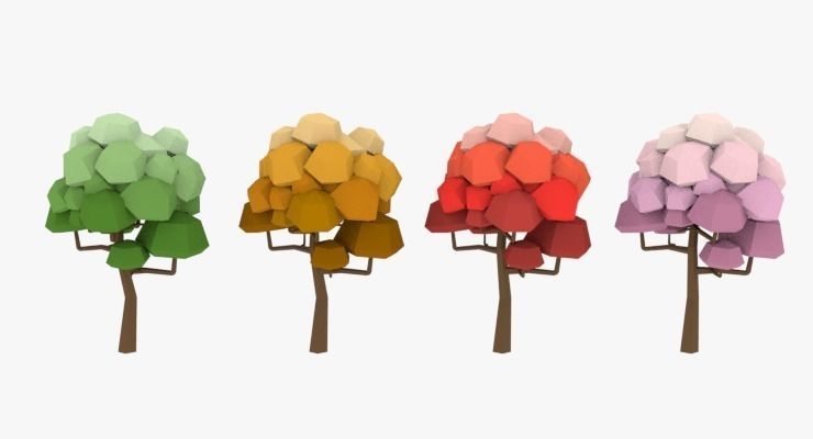 LowPoly Trees Pack 03 Low-poly 3D model_36