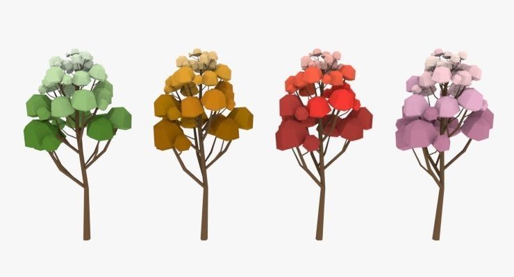 LowPoly Trees Pack 03 Low-poly 3D model_15