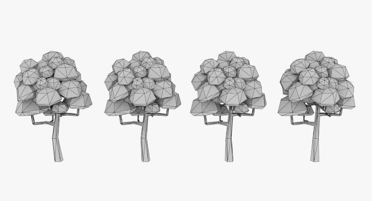 LowPoly Trees Pack 03 Low-poly 3D model_17
