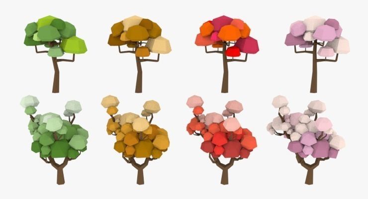 LowPoly Trees Pack 03 Low-poly 3D model_32