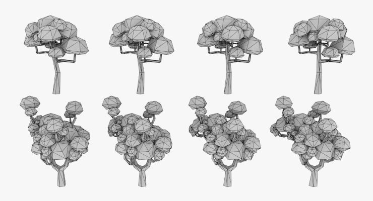 LowPoly Trees Pack 03 Low-poly 3D model_30