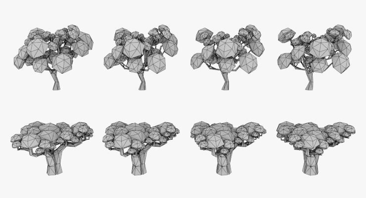 LowPoly Trees Pack 03 Low-poly 3D model_14